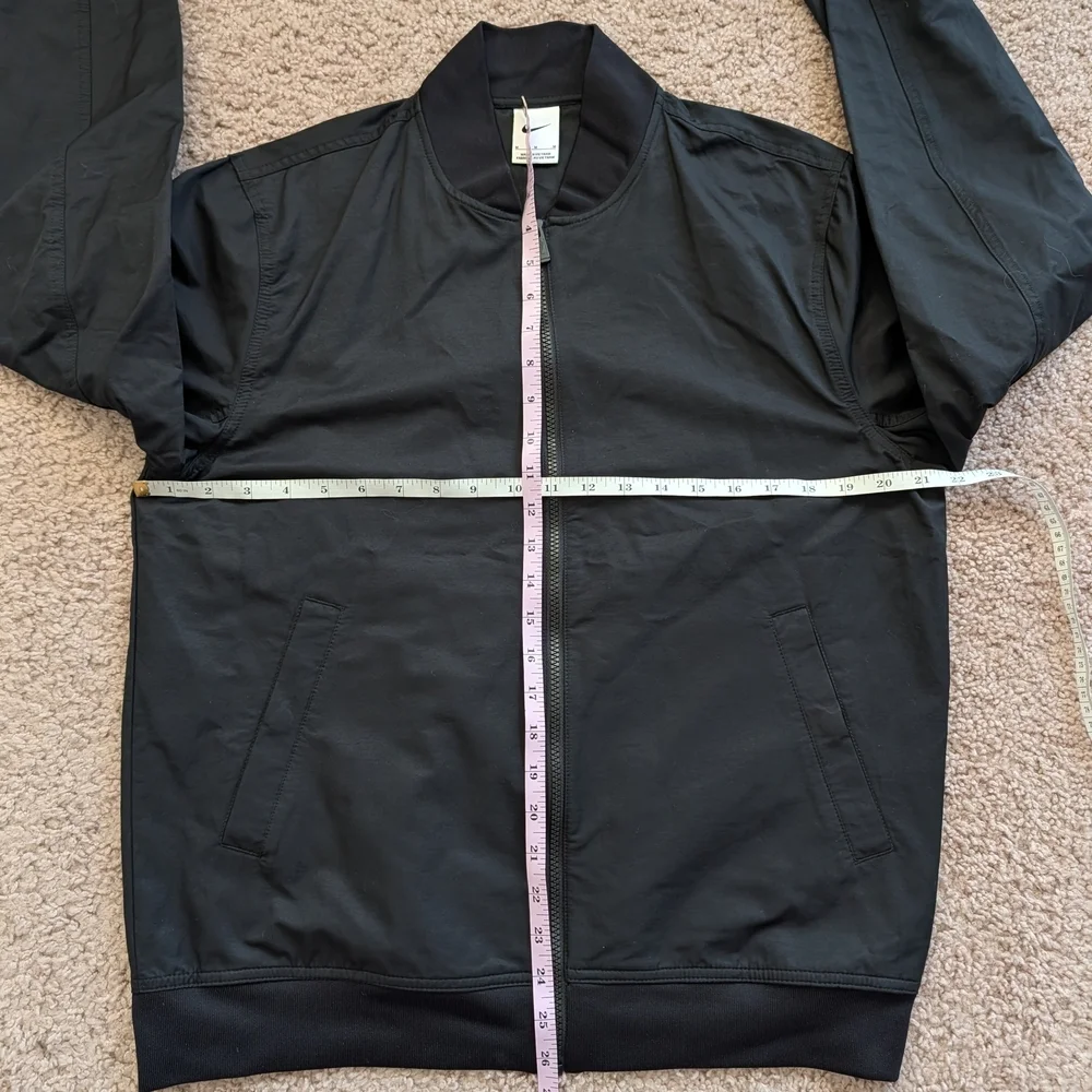 Nike Black Full Zip Up Bomber Jacket Size Medium